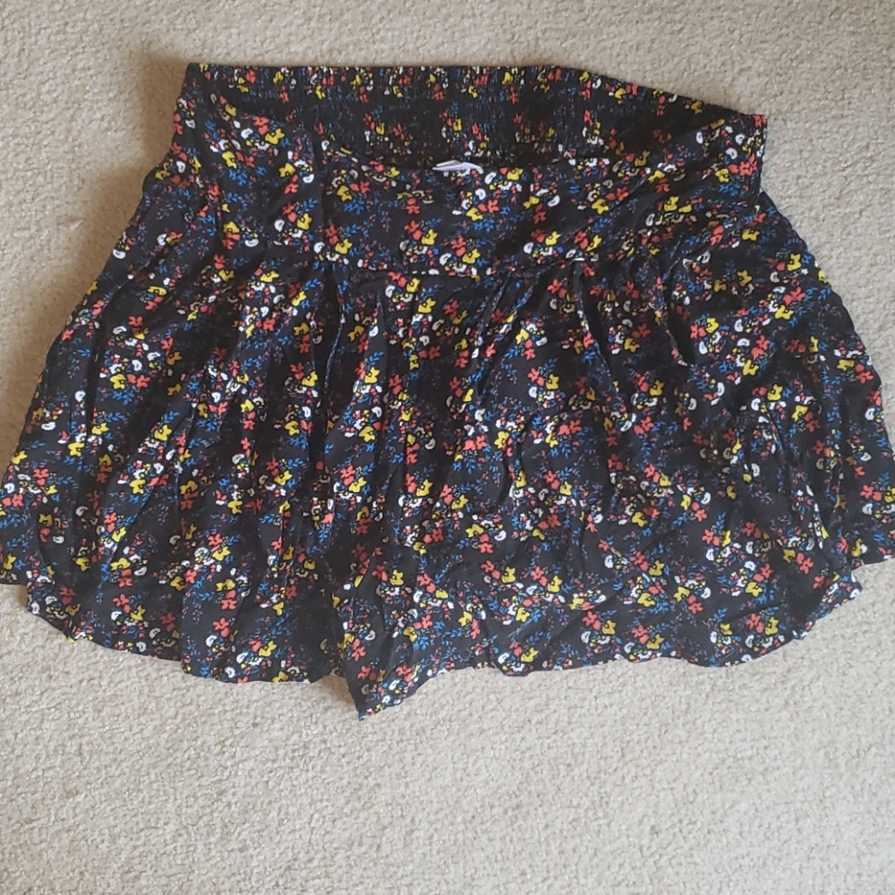 Floral print skort